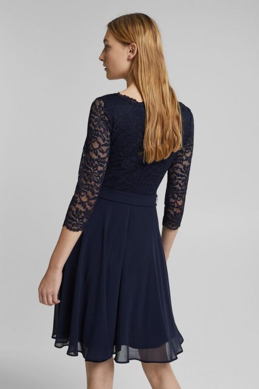 Esprit Chiffon Dress Navy