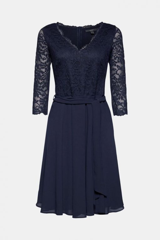 Esprit Chiffon Dress Navy