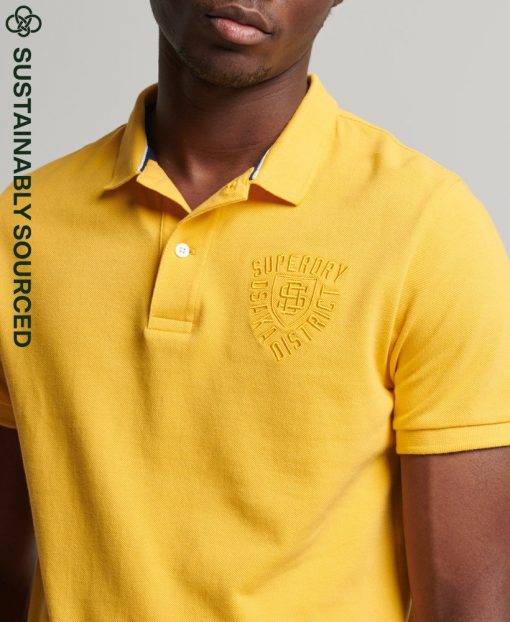 Superdry Vintage Superstate Polo Shirt Springs Yellow