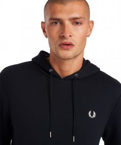 Fred Perry Tipped Hooded Sweatshirt Navy