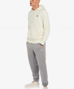 Fred Perry Tipped Hooded Sweatshirt Ecru