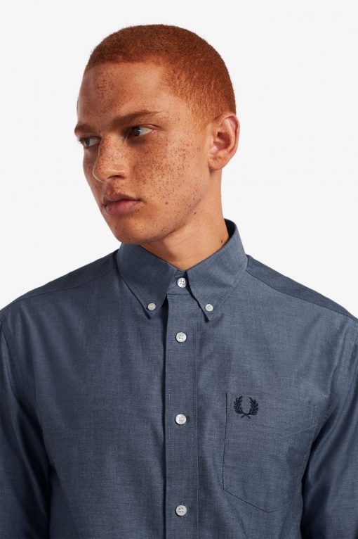 Fred Perry Button Down Collar Shirt Navy