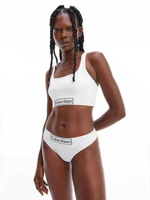 Calvin Klein Reimagine Heritage Unlined Bralette White