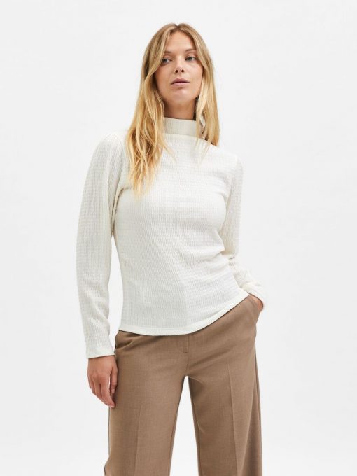 Selected Femme Bea Ls Top White
