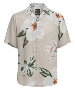 Only & Sons Dan Life Aop Shirt Grey
