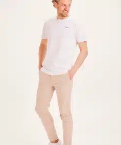 Knowledge Cotton Apparel Luca Slim Comfort Pants Light Feather Gray
