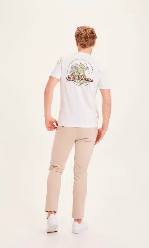 Knowledge Cotton Apparel Luca Slim Comfort Pants Light Feather Gray