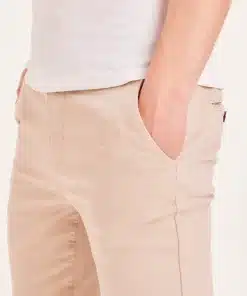 Knowledge Cotton Apparel Luca Slim Comfort Pants Light Feather Gray
