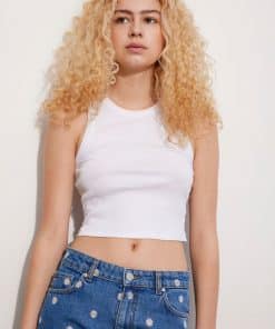 Envii Enally Racer Crop Top Bright White