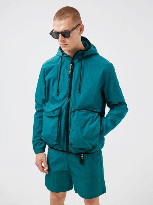 J.Lindeberg Jamis Crinkle Packable Jacket Deep Lake