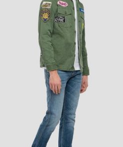 Replay Moto Cross Jacket Shirt Green