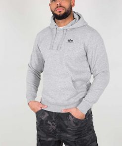 Alpha Industries Basic Small Logo Hoodie Grey