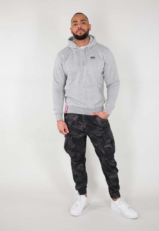 Alpha Industries Basic Small Logo Hoodie Grey