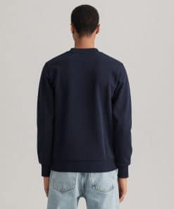 Gant Tonal Archive Shield C-Neck Sweat Evening Blue