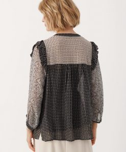 Part Two Oriana Blouse Black Border Print
