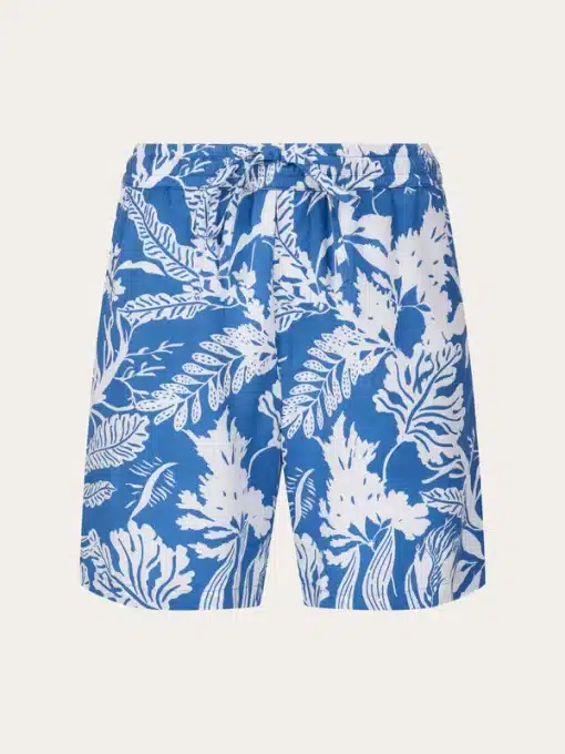 Knowledge Cotton Apparel Seabreeze Print Shorts Campanula