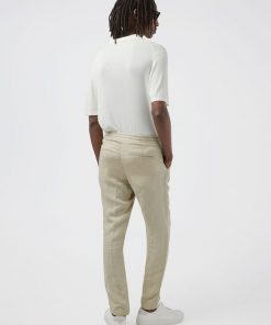J. Lindeberg Sasha Drape Linen Pants Safari Beige