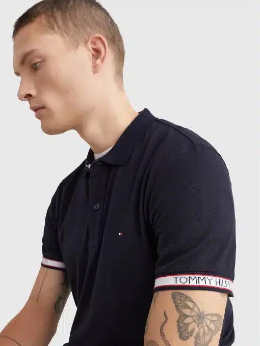Tommy Hilfiger Logo Tape Polo Desert Sky