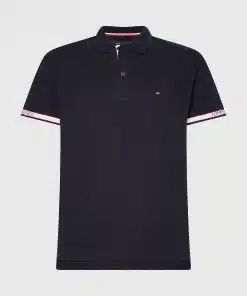 Tommy Hilfiger Logo Tape Polo Desert Sky