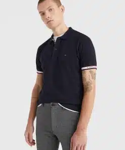Tommy Hilfiger Logo Tape Polo Desert Sky