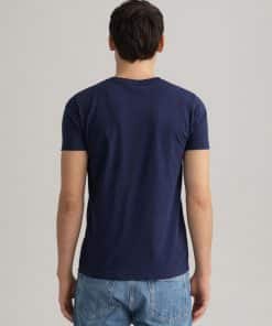 Gant Original Slim V-Neck Evening Blue
