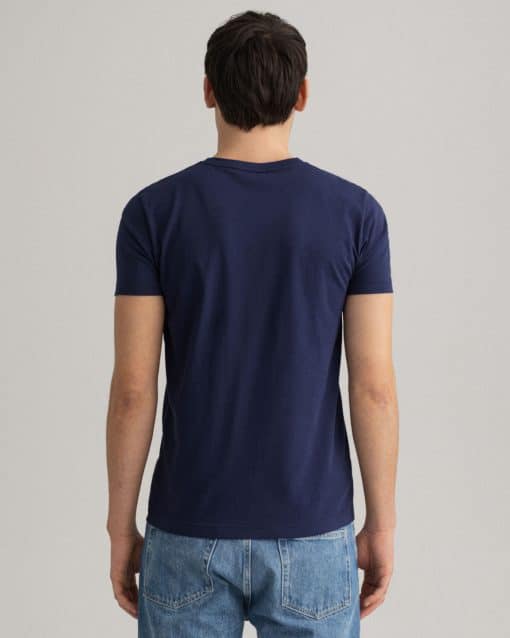 Gant Original Slim V-Neck Evening Blue