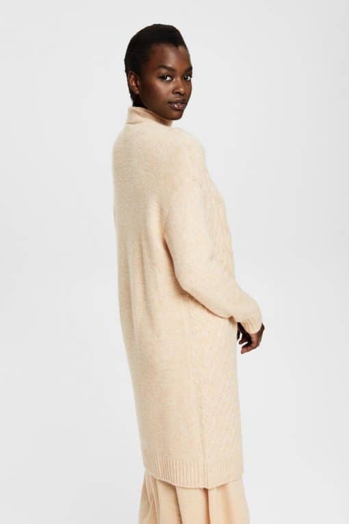 Esprit Cable Knit Cardigan Cream Beige
