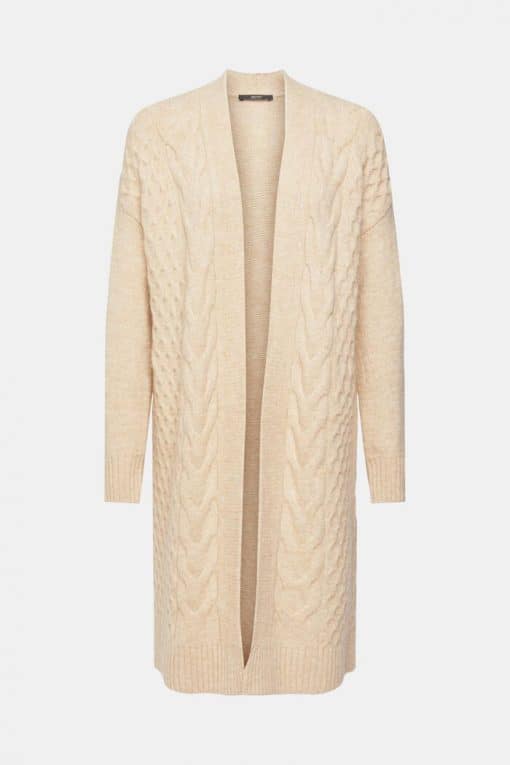 Esprit Cable Knit Cardigan Cream Beige
