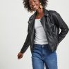 Vila Cara Coated Jacket Black