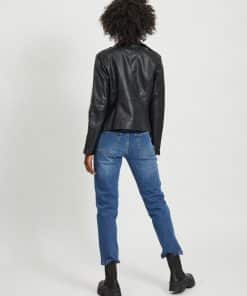 Vila Cara Coated Jacket Black