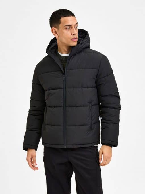 Selected Homme Harry Puffer Jacket Black