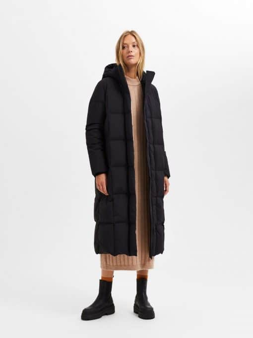 Selected Femme Nita Long Coat Black