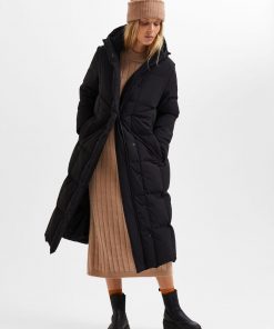 Selected Femme Nita Long Coat Black