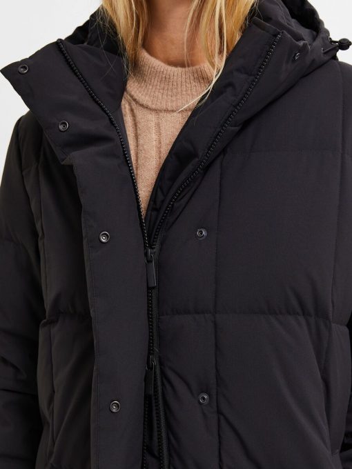 Selected Femme Nita Long Coat Black