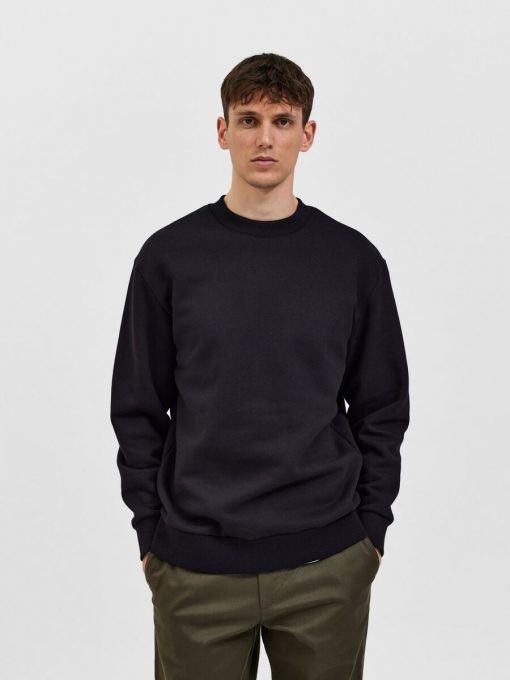 Selected Homme  Relax Hoffman Crew Neck Sweat Black
