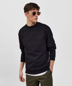 Selected Homme Relax Hoffman Crew Neck Sweat Black
