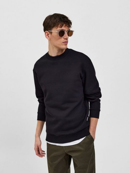 Selected Homme  Relax Hoffman Crew Neck Sweat Black