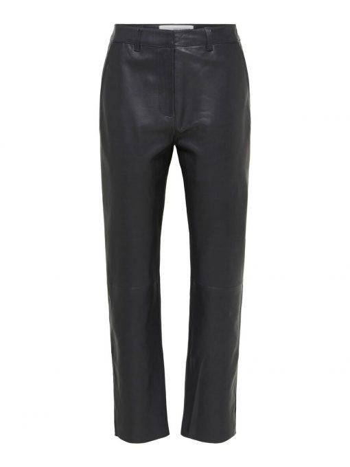 Selected Femme Marie Leather Pants Black