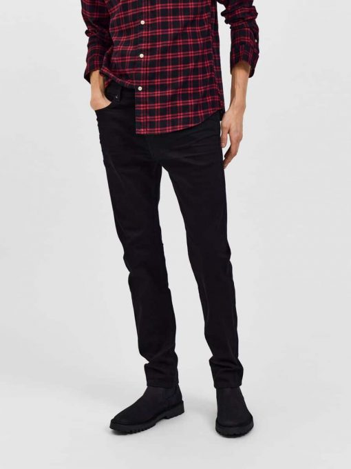 Selected Homme 175 Slim Leon Jeans Black