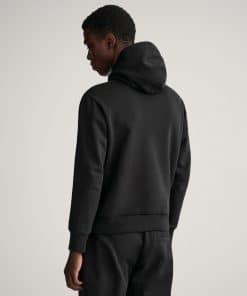 Gant Tonal Archive Shield Hoodie Black