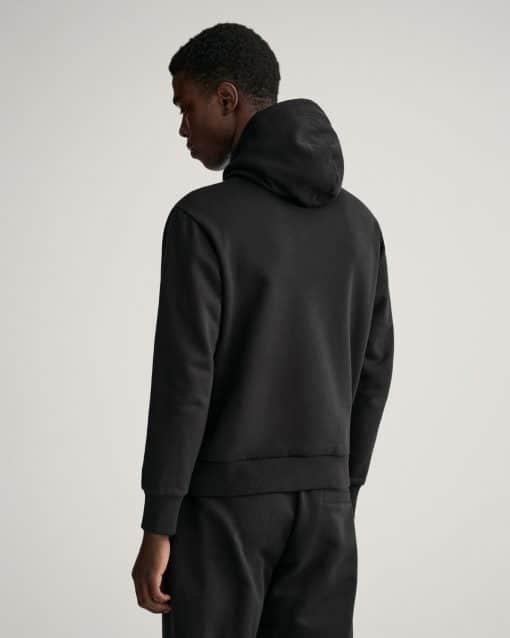Gant Tonal Archive Shield Hoodie Black