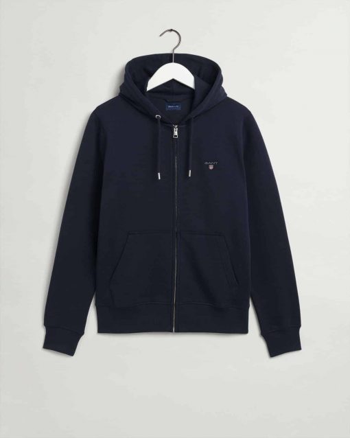 Gant The Original Full Zip Hoodie Evening Blue