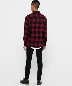 Only & Sons Gudmund Checked Shirt Purple