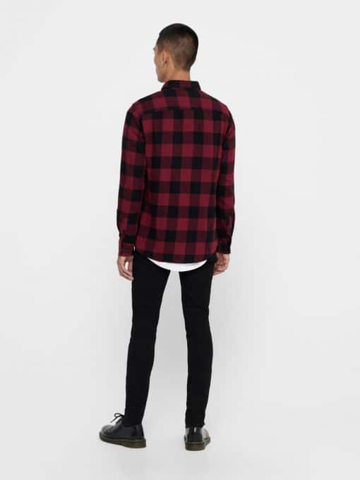 Only & Sons Gudmund Checked Shirt Purple