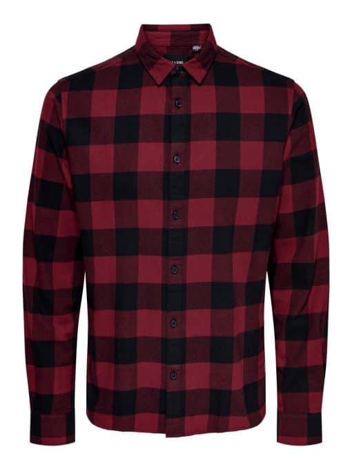 Only & Sons Gudmund Checked Shirt Purple