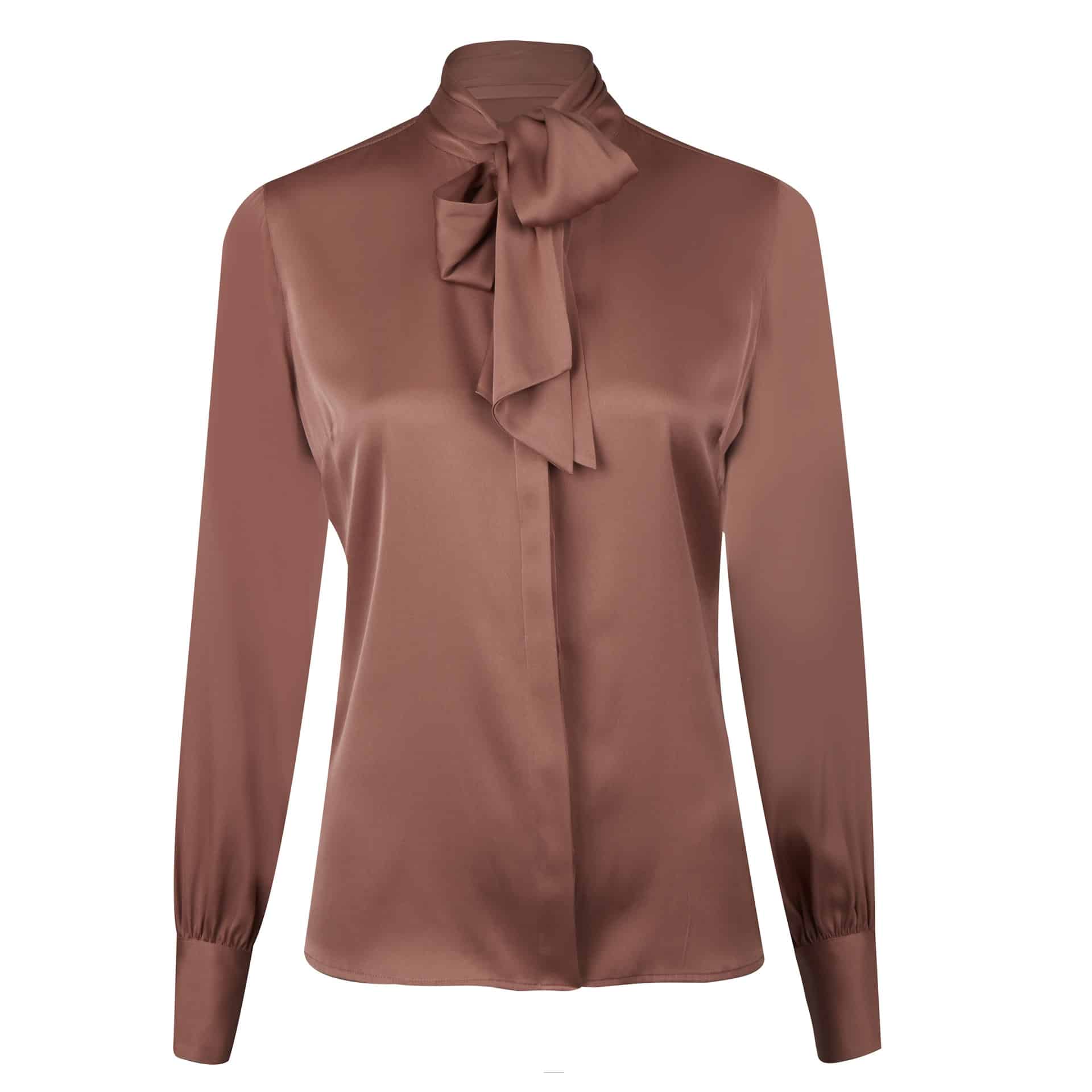 Camel Poplin Bow Top Camel Poplin Bow Top