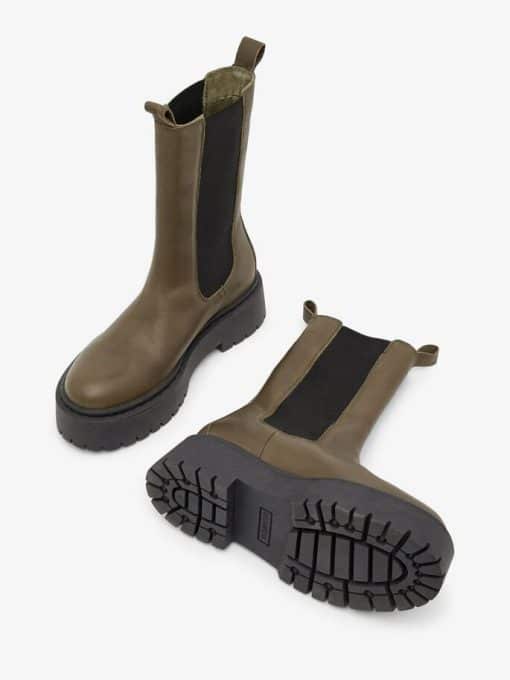 Bianco Biadeb Long Boots Olive
