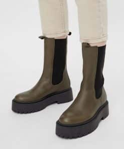 Bianco Biadeb Long Boots Olive