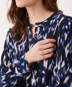 Part Two Rya Shirt Dark Navy Ikat Print