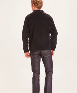 Knowledge Cotton Apparel Streched 8-Wales Corduroy Overshirt Black Jet